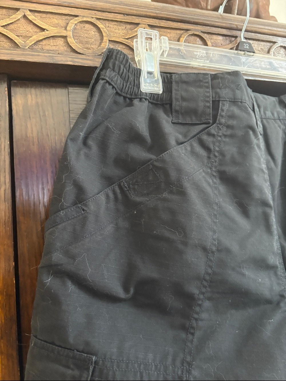 Womens Black Cargo Shorts - Classic Utility Style - Picture 9 of 11